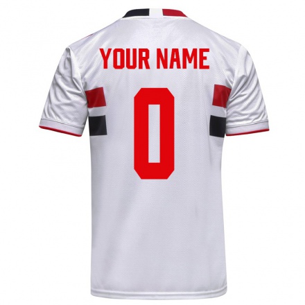 Enfant Football Maillot Votre Nom #0 Blanche Tenues Domicile 2021/22 T-Shirt
