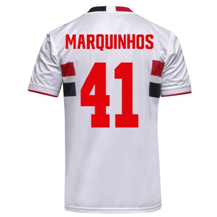 Enfant Football Maillot Marquinhos #41 Blanche Tenues Domicile 2021/22 T-shirt
