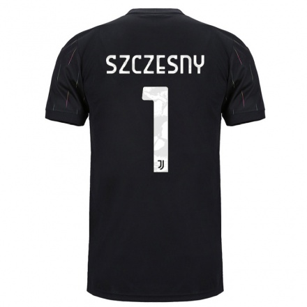 Enfant Football Maillot Wojciech Szczesny #1 Le Noir Tenues Extérieur 2021/22 T-Shirt