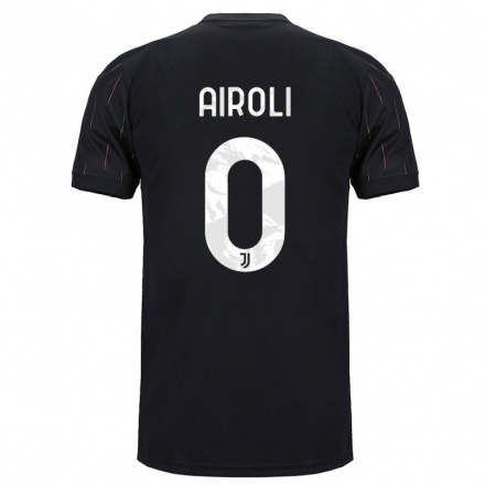 Enfant Football Maillot Beatrice Airoli #0 Le Noir Tenues Extérieur 2021/22 T-Shirt