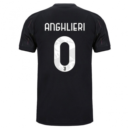 Enfant Football Maillot Federica Anghlieri #0 Le Noir Tenues Extérieur 2021/22 T-Shirt