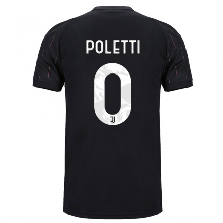 Enfant Football Maillot Amedeo Poletti #0 Le Noir Tenues Extérieur 2021/22 T-Shirt