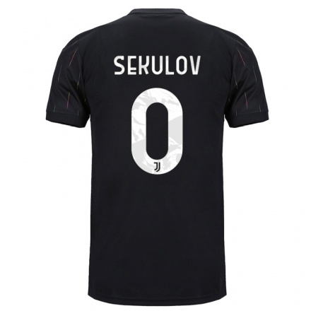Enfant Football Maillot Nikola Sekulov #0 Le Noir Tenues Extérieur 2021/22 T-Shirt