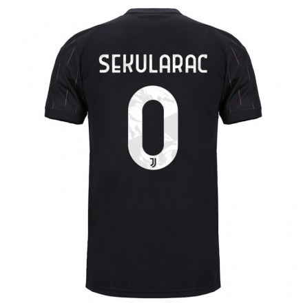 Enfant Football Maillot Kristian Sekularac #0 Le Noir Tenues Extérieur 2021/22 T-Shirt