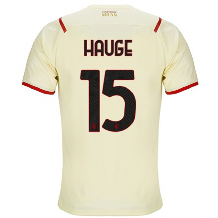 Enfant Football Maillot Jens Petter Hauge #15 Champagne Tenues Extérieur 2021/22 T-Shirt