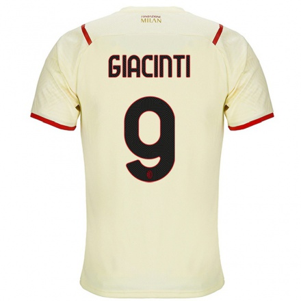 Enfant Football Maillot Valentina Giacinti #9 Champagne Tenues Extérieur 2021/22 T-Shirt