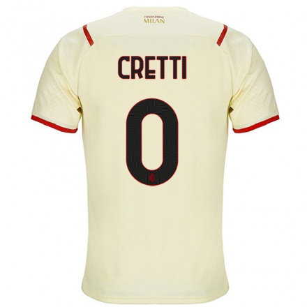 Enfant Football Maillot Mattia Cretti #0 Champagne Tenues Extérieur 2021/22 T-Shirt