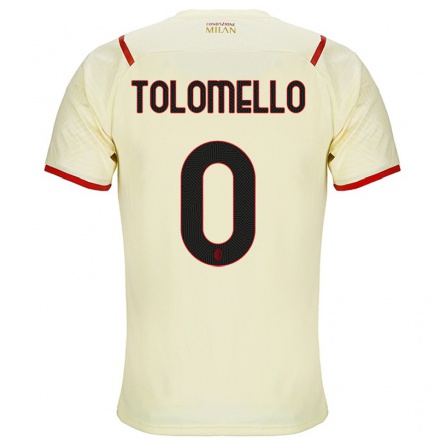 Enfant Football Maillot Filippo Tolomello #0 Champagne Tenues Extérieur 2021/22 T-Shirt
