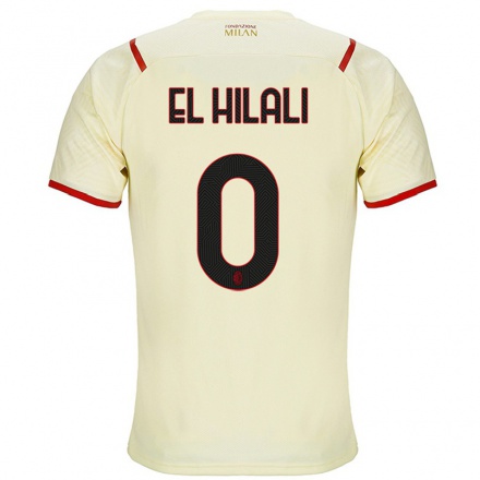 Enfant Football Maillot Gabriele El Hilali #0 Champagne Tenues Extérieur 2021/22 T-Shirt