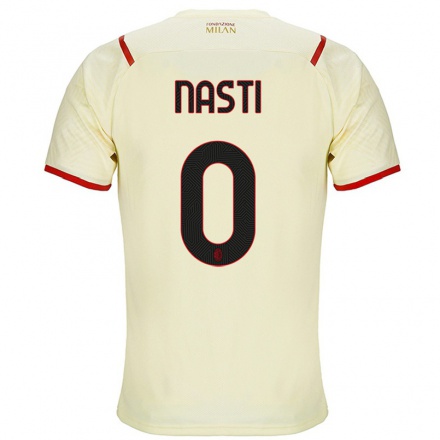 Enfant Football Maillot Marco Nasti #0 Champagne Tenues Extérieur 2021/22 T-Shirt