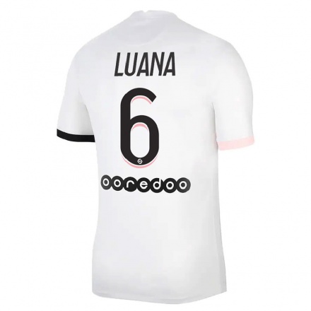 Enfant Football Maillot Luana #6 Blanc Rose Tenues Extérieur 2021/22 T-shirt