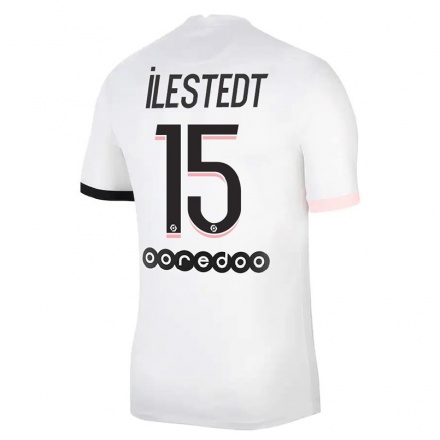 Enfant Football Maillot Amanda Ilestedt #15 Blanc Rose Tenues Extérieur 2021/22 T-shirt