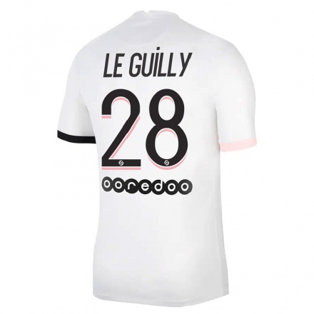 Enfant Football Maillot Jade Le Guilly #28 Blanc Rose Tenues Extérieur 2021/22 T-shirt