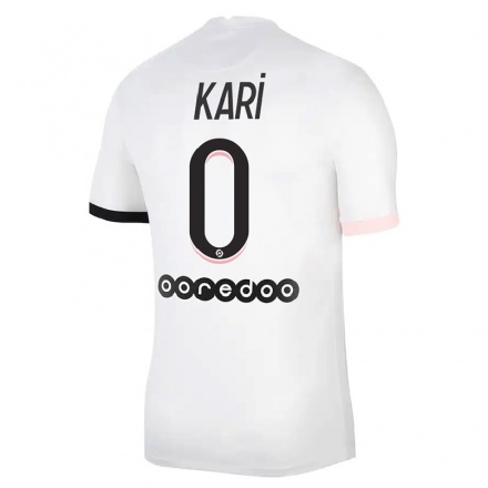 Enfant Football Maillot Ayman Kari #0 Blanc Rose Tenues Extérieur 2021/22 T-shirt