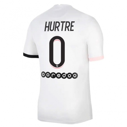 Enfant Football Maillot Oceane Hurtre #0 Blanc Rose Tenues Extérieur 2021/22 T-Shirt