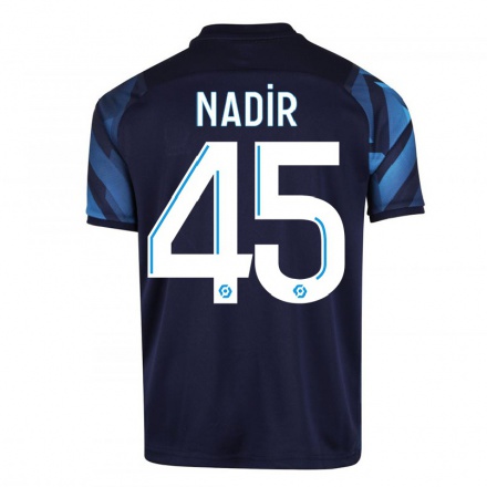 Enfant Football Maillot Bilal Nadir #45 Bleu Foncé Tenues Extérieur 2021/22 T-Shirt