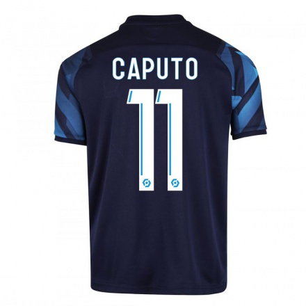 Enfant Football Maillot Cindy Caputo #11 Bleu Foncé Tenues Extérieur 2021/22 T-shirt