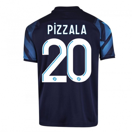 Enfant Football Maillot Caroline Pizzala #20 Bleu Foncé Tenues Extérieur 2021/22 T-Shirt