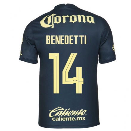 Enfant Football Maillot Nicolas Benedetti #14 Bleu Marin Tenues Extérieur 2021/22 T-shirt