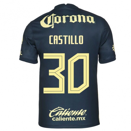 Enfant Football Maillot Nicolas Castillo #30 Bleu Marin Tenues Extérieur 2021/22 T-shirt