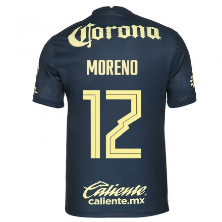 Enfant Football Maillot Zaira Moreno #12 Bleu Marin Tenues Extérieur 2021/22 T-shirt