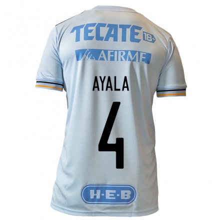 Enfant Football Maillot Hugo Ayala #4 Bleu Clair Tenues Extérieur 2021/22 T-Shirt