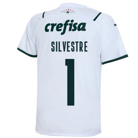 Enfant Football Maillot Vinicius Silvestre #1 Blanche Tenues Extérieur 2021/22 T-shirt