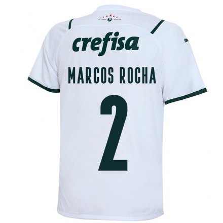 Enfant Football Maillot Marcos Rocha #2 Blanche Tenues Extérieur 2021/22 T-Shirt