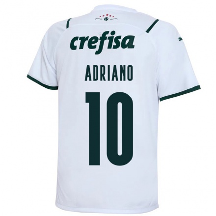 Enfant Football Maillot Luiz Adriano #10 Blanche Tenues Extérieur 2021/22 T-Shirt