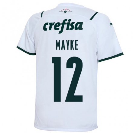Enfant Football Maillot Mayke #12 Blanche Tenues Extérieur 2021/22 T-shirt
