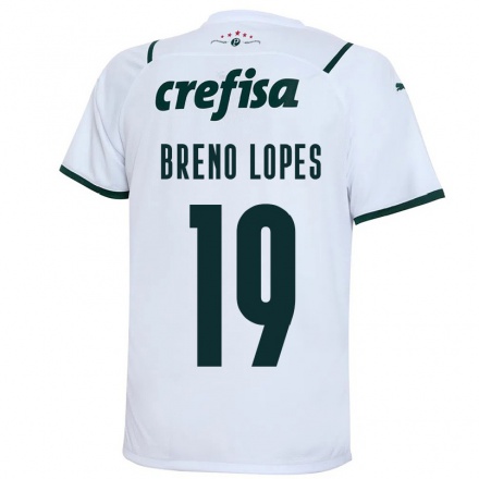 Enfant Football Maillot Breno Lopes #19 Blanche Tenues Extérieur 2021/22 T-shirt