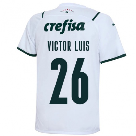 Enfant Football Maillot Victor Luis #26 Blanche Tenues Extérieur 2021/22 T-Shirt