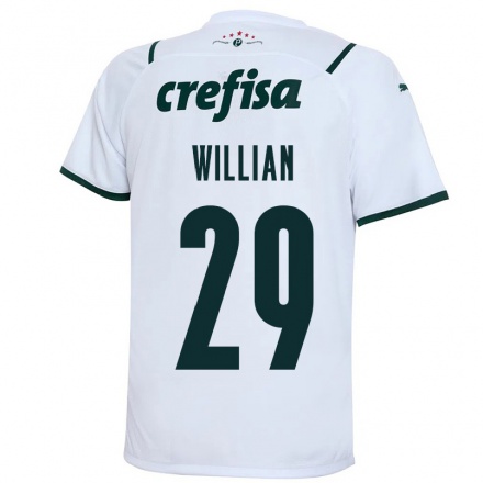 Enfant Football Maillot Willian #29 Blanche Tenues Extérieur 2021/22 T-shirt