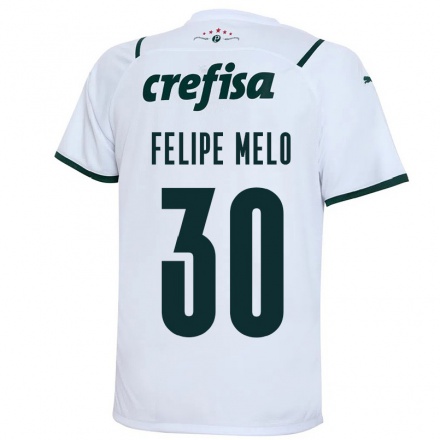 Enfant Football Maillot Felipe Melo #30 Blanche Tenues Extérieur 2021/22 T-shirt