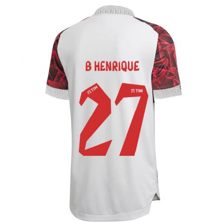 Enfant Football Maillot Bruno Henrique #27 Blanche Tenues Extérieur 2021/22 T-Shirt
