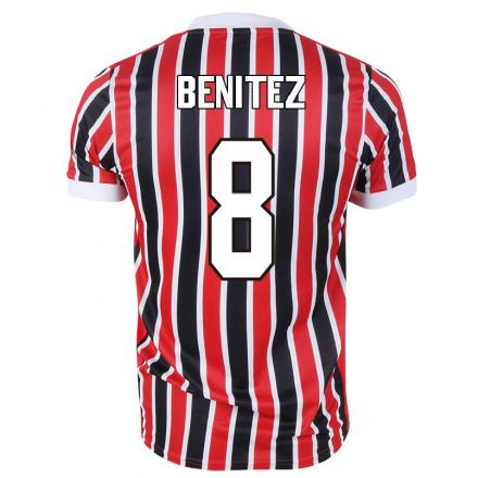 Enfant Football Maillot Martin Benitez #8 Rouge Noir Tenues Extérieur 2021/22 T-Shirt
