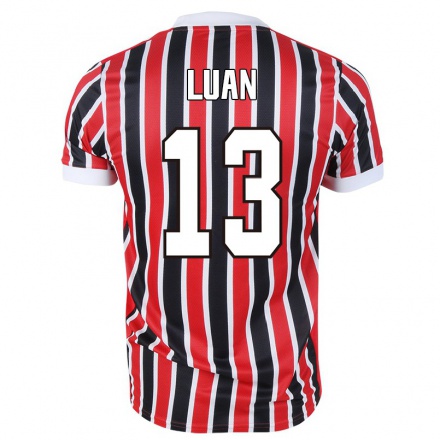 Enfant Football Maillot Luan #13 Rouge Noir Tenues Extérieur 2021/22 T-Shirt