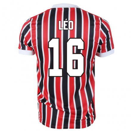 Enfant Football Maillot Leo #16 Rouge Noir Tenues Extérieur 2021/22 T-Shirt