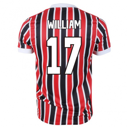 Enfant Football Maillot William #17 Rouge Noir Tenues Extérieur 2021/22 T-shirt