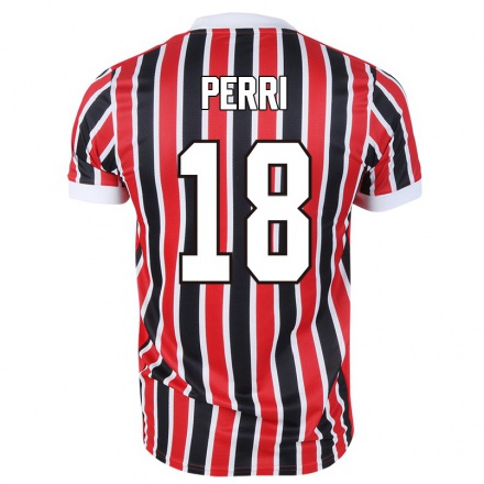 Enfant Football Maillot Lucas Perri #18 Rouge Noir Tenues Extérieur 2021/22 T-shirt