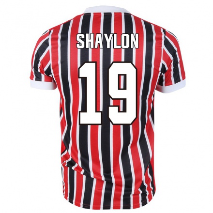 Enfant Football Maillot Shaylon #19 Rouge Noir Tenues Extérieur 2021/22 T-shirt