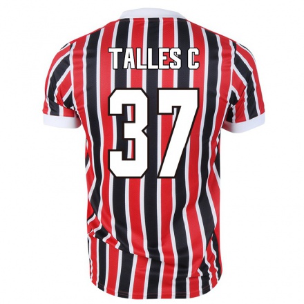 Enfant Football Maillot Talles #37 Rouge Noir Tenues Extérieur 2021/22 T-Shirt