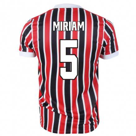 Enfant Football Maillot Miriam #5 Rouge Noir Tenues Extérieur 2021/22 T-Shirt