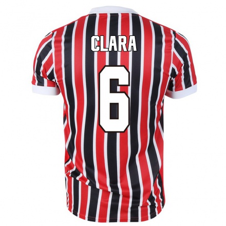 Enfant Football Maillot Ana Clara #6 Rouge Noir Tenues Extérieur 2021/22 T-Shirt