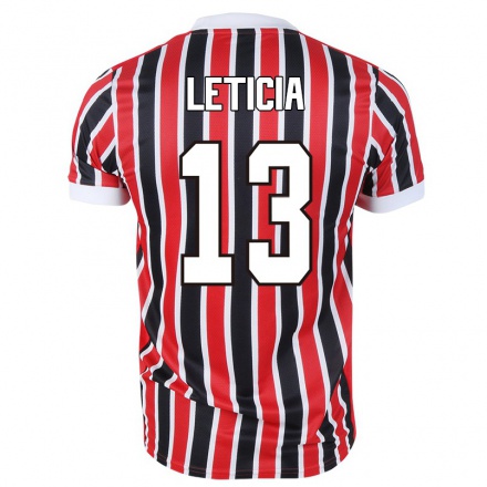 Enfant Football Maillot Leticia #13 Rouge Noir Tenues Extérieur 2021/22 T-Shirt