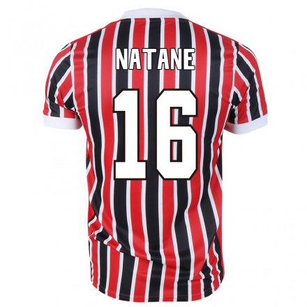Enfant Football Maillot Natane #16 Rouge Noir Tenues Extérieur 2021/22 T-Shirt