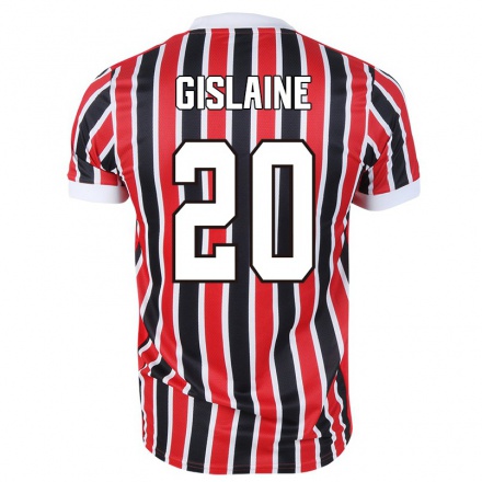 Enfant Football Maillot Gislaine #20 Rouge Noir Tenues Extérieur 2021/22 T-shirt