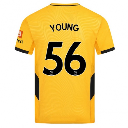 Enfant Football Maillot Joe Young #56 Jaune Tenues Domicile 2021/22 T-Shirt