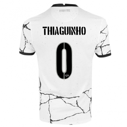 Enfant Football Maillot Thiaguinho #0 Blanche Tenues Domicile 2021/22 T-shirt