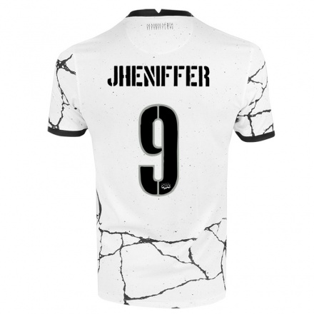 Enfant Football Maillot Jheniffer #9 Blanche Tenues Domicile 2021/22 T-shirt
